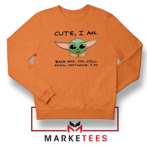 Social Distancing Child Alien Orange Sweatshirt