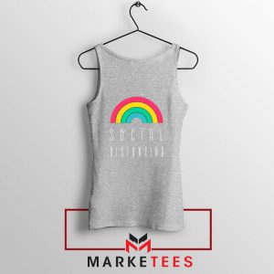 Social Distancing Rainbow Sport Grey Tank Top