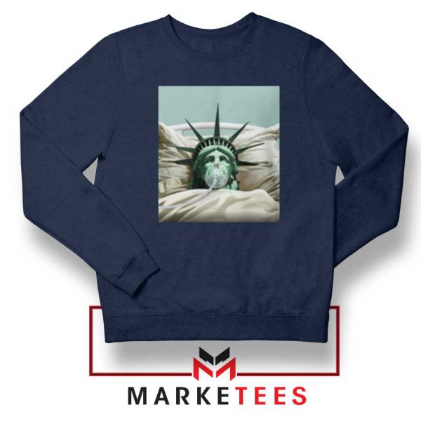 Statue Liberty Hurts Navy Blue Sweatshirt