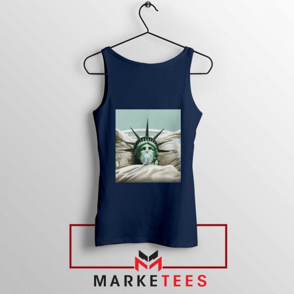 Statue Liberty Hurts Navy Blue Tank Top