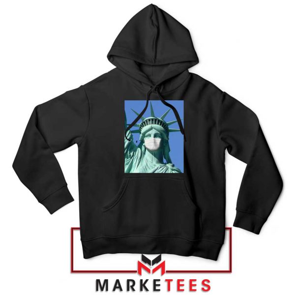 Statue of Liberty Mask Black Hoodie