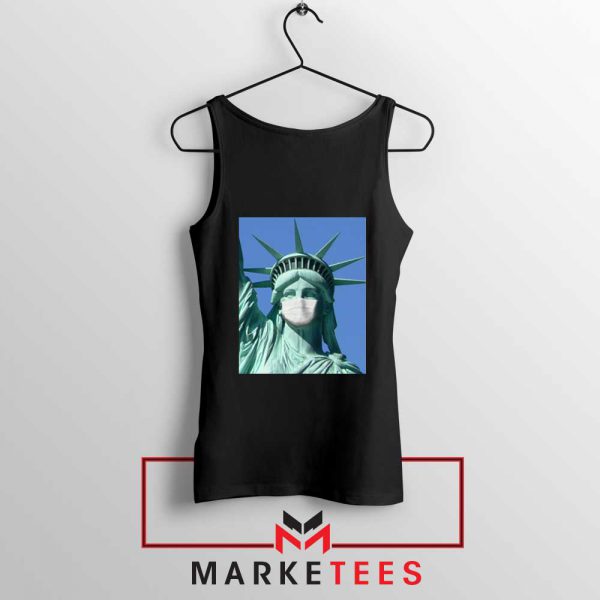 Statue of Liberty Mask Black Tank Top