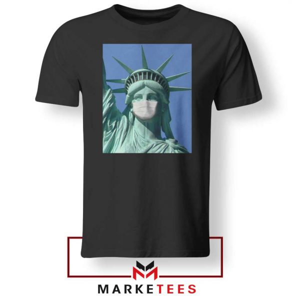 Statue of Liberty Mask Black Tshirt