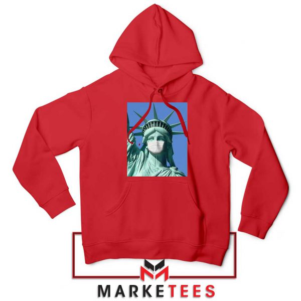 Statue of Liberty Mask Red Hoodie