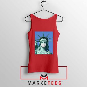 Statue of Liberty Mask Red Tank Top