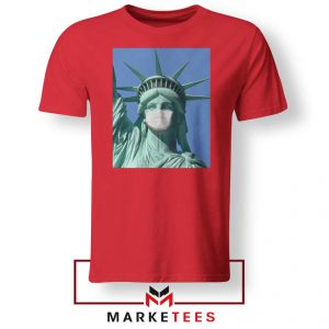 Statue of Liberty Mask Red Tshirt