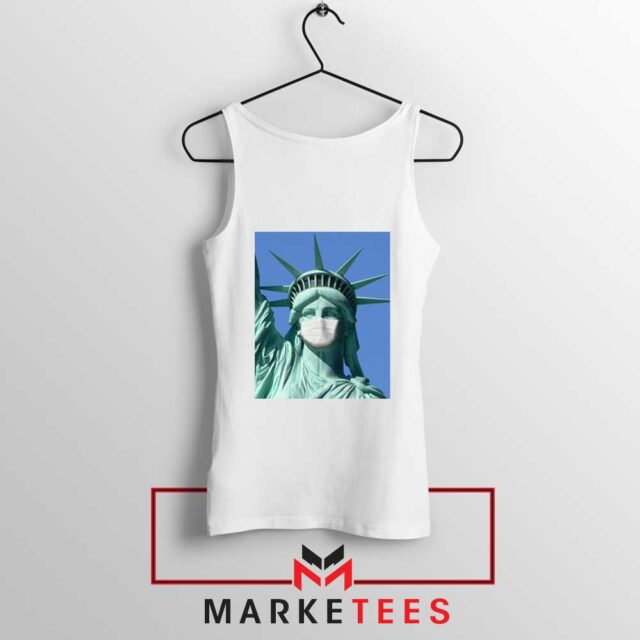 Statue of Liberty Mask Tank Top Coronavirus Pandemic Tops S-3XL