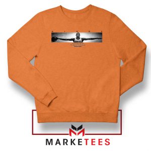 Wings Michael Jordan Orange Sweatshirt