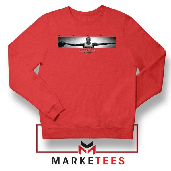 Wings Michael Jordan Red Sweatshirt