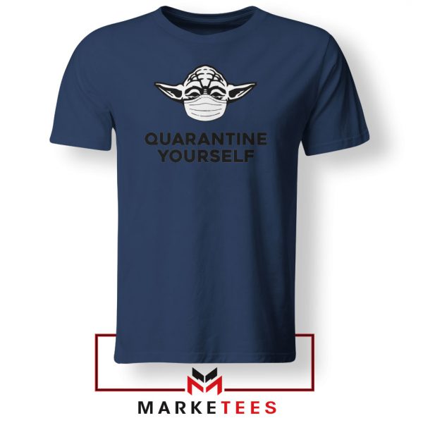 Yoda Quarantine Yourself Navy Blue Tshirt