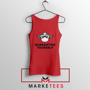 Yoda Quarantine Yourself Red Tank Top