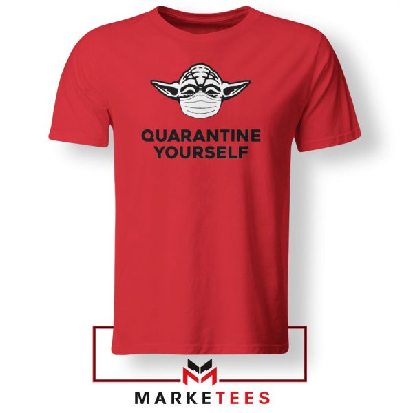 Yoda Quarantine Yourself Red Tshirt