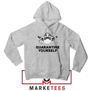 Yoda Quarantine Yourself Sport Grey Hoodie