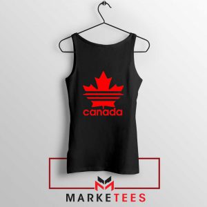 Canada Sport Maple Leaf Black Tank Top
