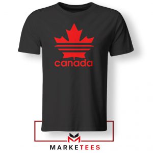 Canada Sport Maple Leaf Black Tshirt