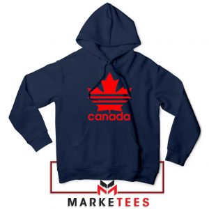 Canada Sport Maple Leaf Navy Blue Hoodie