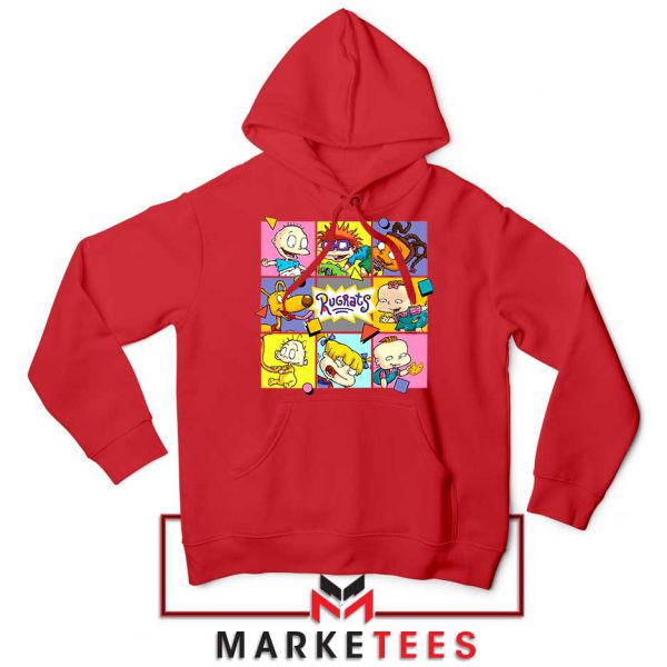 Cartoon Rugrats Boxes Red Hoodie
