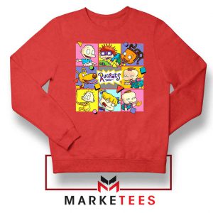 Cartoon Rugrats Boxes Red Sweatshirt