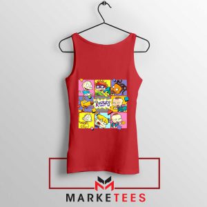 Cartoon Rugrats Boxes Red Tank Top