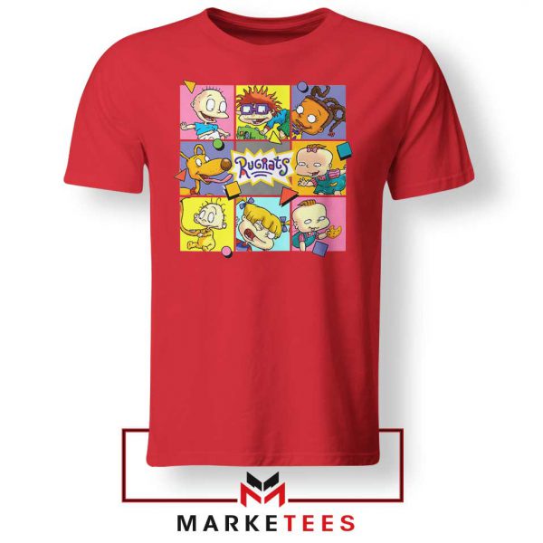 Cartoon Rugrats Boxes Red Tshirt