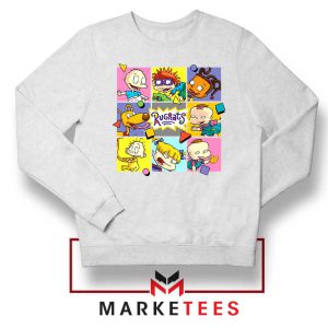 Cartoon Rugrats Boxes White Sweatshirt