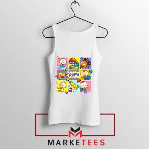 Cartoon Rugrats Boxes White Tank Top