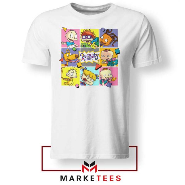 Cartoon Rugrats Boxes White Tshirt