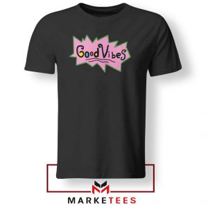 Good Vibes Rugrats Logo Black Tshirt
