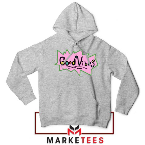 Good Vibes Rugrats Logo Sport Grey Hoodie