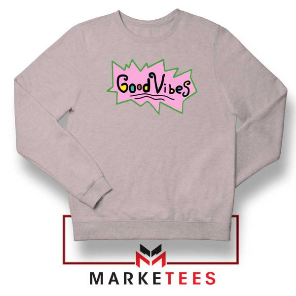 Good Vibes Rugrats Logo Sport Grey Sweatshirt