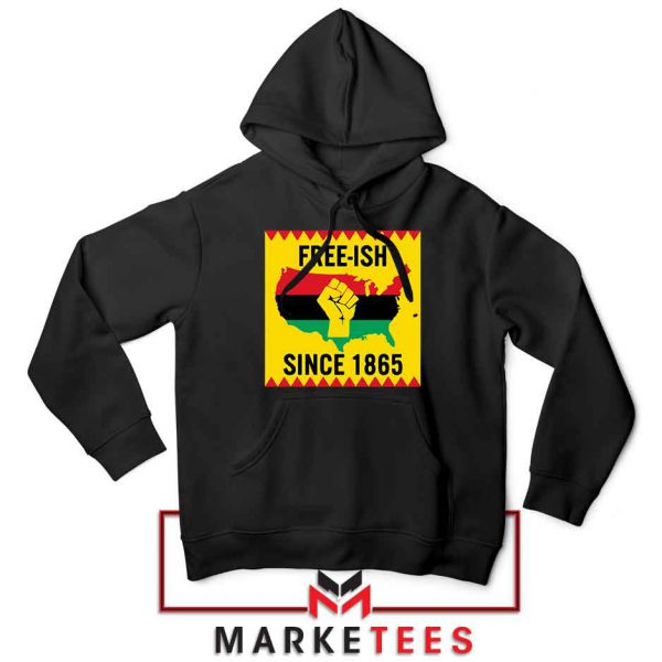 Juneteenth Day Flag Black Hoodie