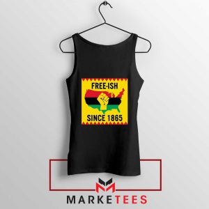 Juneteenth Day Flag Black Tank Top