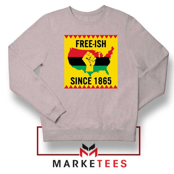 Juneteenth Day Flag Sport Grey Sweatshirt