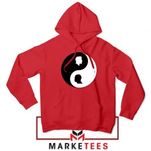 No To Racism Yin Yan Symbol Red Hoodie