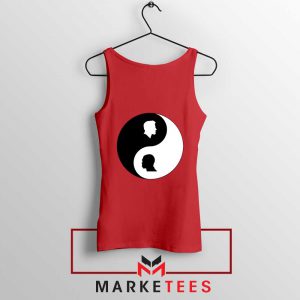 No To Racism Yin Yan Symbol Red Tank Top