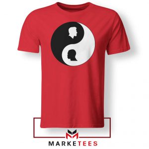 No To Racism Yin Yan Symbol Red Tshirt