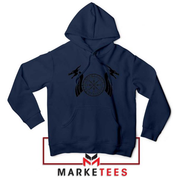 Norse Dragon Navy Blue Hoodie