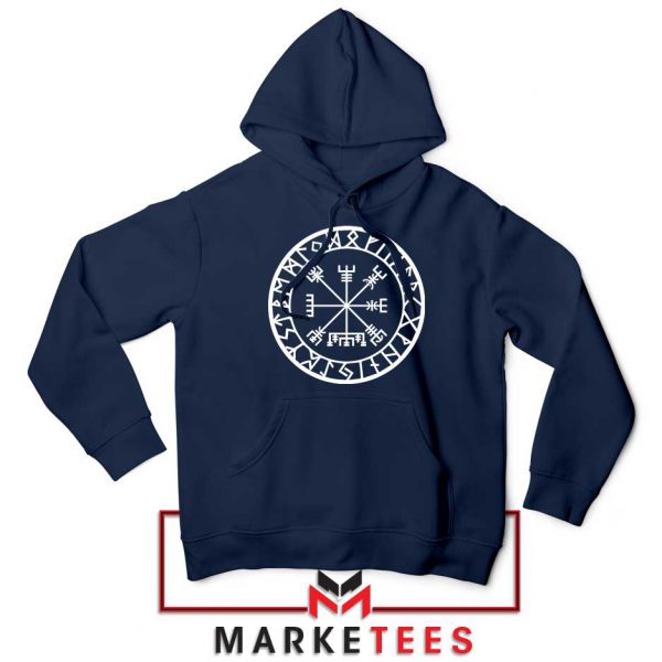 Norse Vegvisir Navy Blue Hoodie