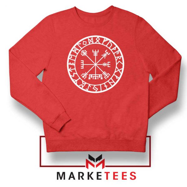 Norse Vegvisir Red Sweatshirt