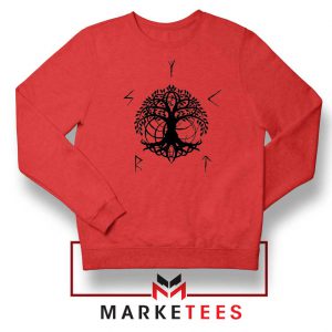 Norse Yggdrasill Red Sweatshirt