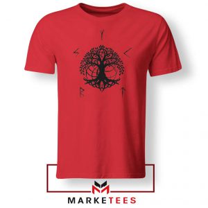 Norse Yggdrasill Red Tshirt