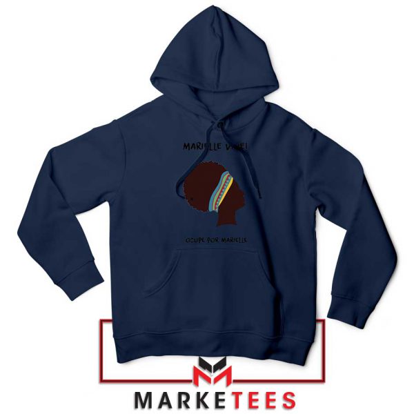 Ocupe For Marielle Franco Navy Blue Hoodie