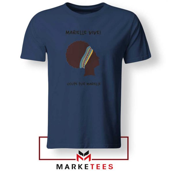 Ocupe For Marielle Franco Navy Blue Tshirt