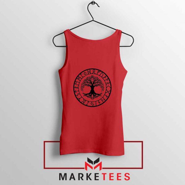 Old Norse Yggdrasill Red Tank Top