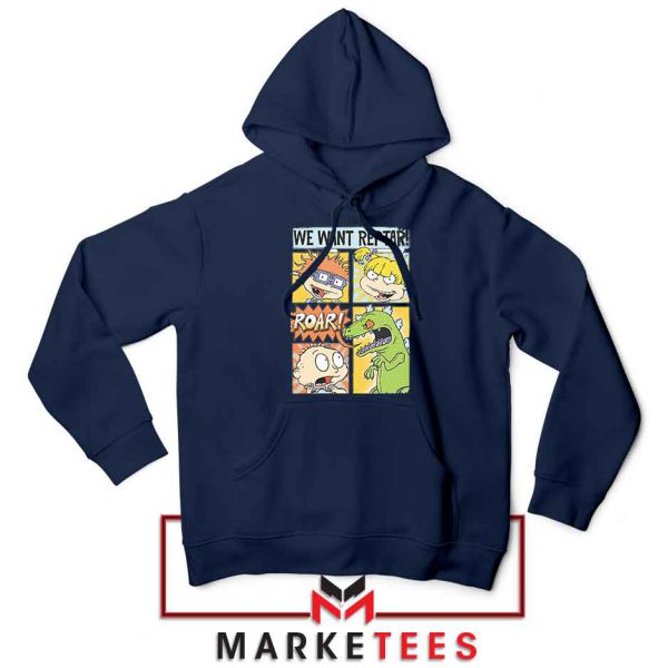 Rugrats We Want Reptar Navy Blue Hoodie