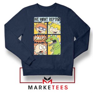 Rugrats We Want Reptar Navy Blue Sweatshirt