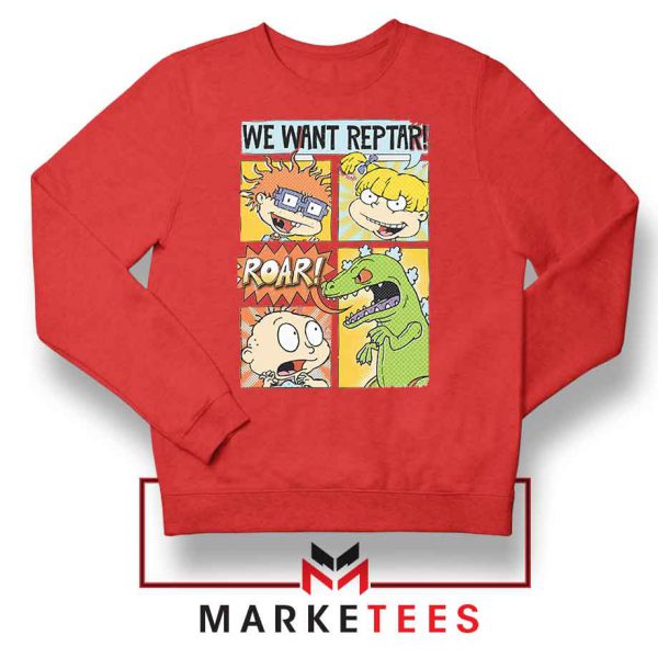 Rugrats We Want Reptar Red Sweatshirt