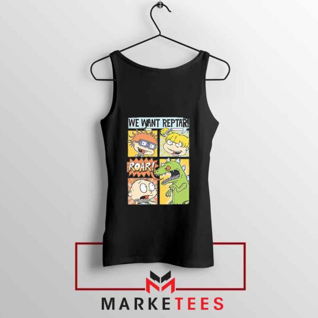 Rugrats We Want Reptar Tank Top Cartoon Merch Tops S-3XL