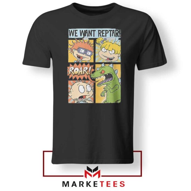 Shop Rugrats We Want Reptar Tshirt Online Cartoon S-3XL