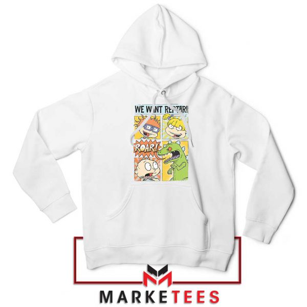 Rugrats We Want Reptar White Hoodie